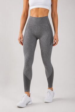 Prozis Seamless Leggings Size L Gray High Waist Sculpting Gym Activewear
